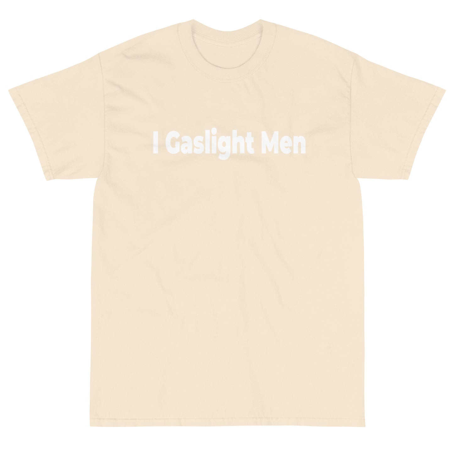 Gaslight Men WHITE TEXT Short Sleeve T-Shirt