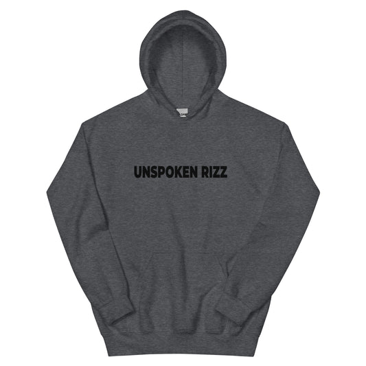 Unspoken Rizz Unisex Hoodie ( Black Text )