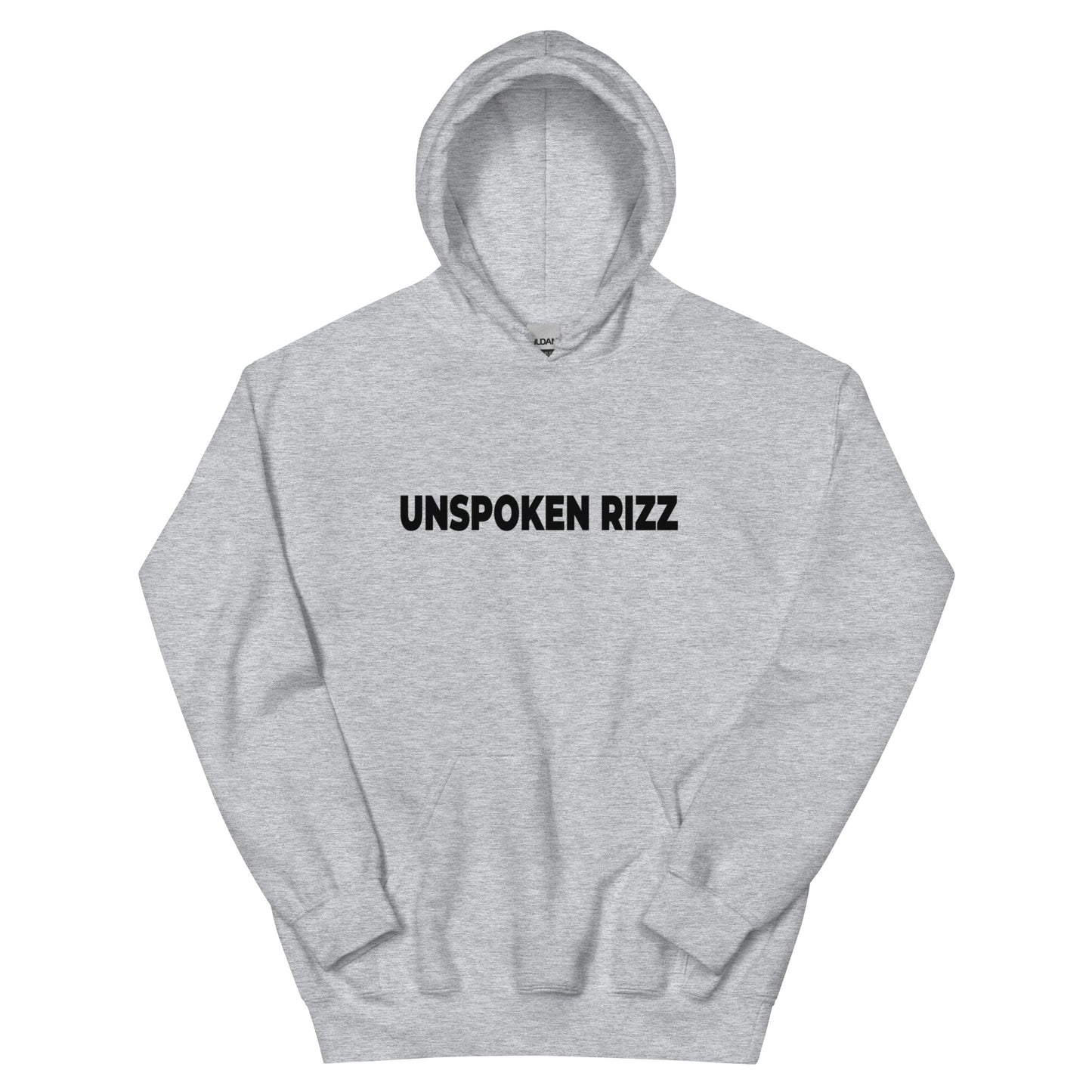 Unspoken Rizz Unisex Hoodie ( Black Text )