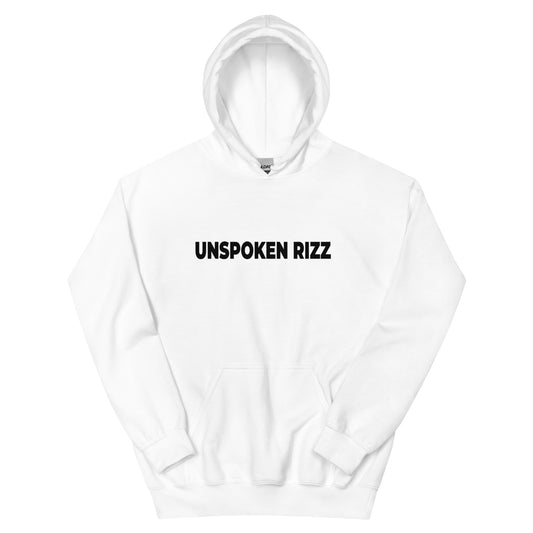 Unspoken Rizz Unisex Hoodie ( black text )