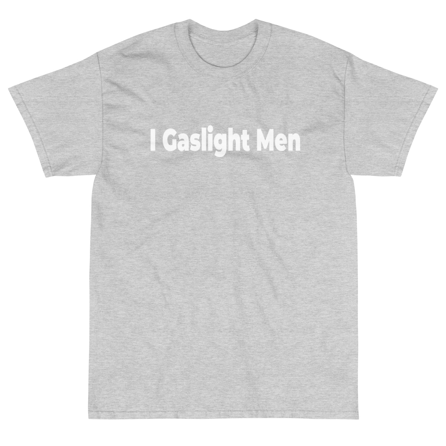 Gaslight Men WHITE TEXT Short Sleeve T-Shirt