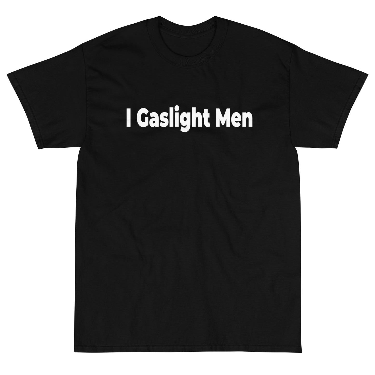 Gaslight Men WHITE TEXT Short Sleeve T-Shirt