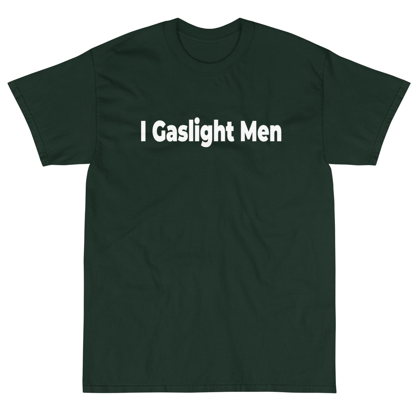 Gaslight Men WHITE TEXT Short Sleeve T-Shirt