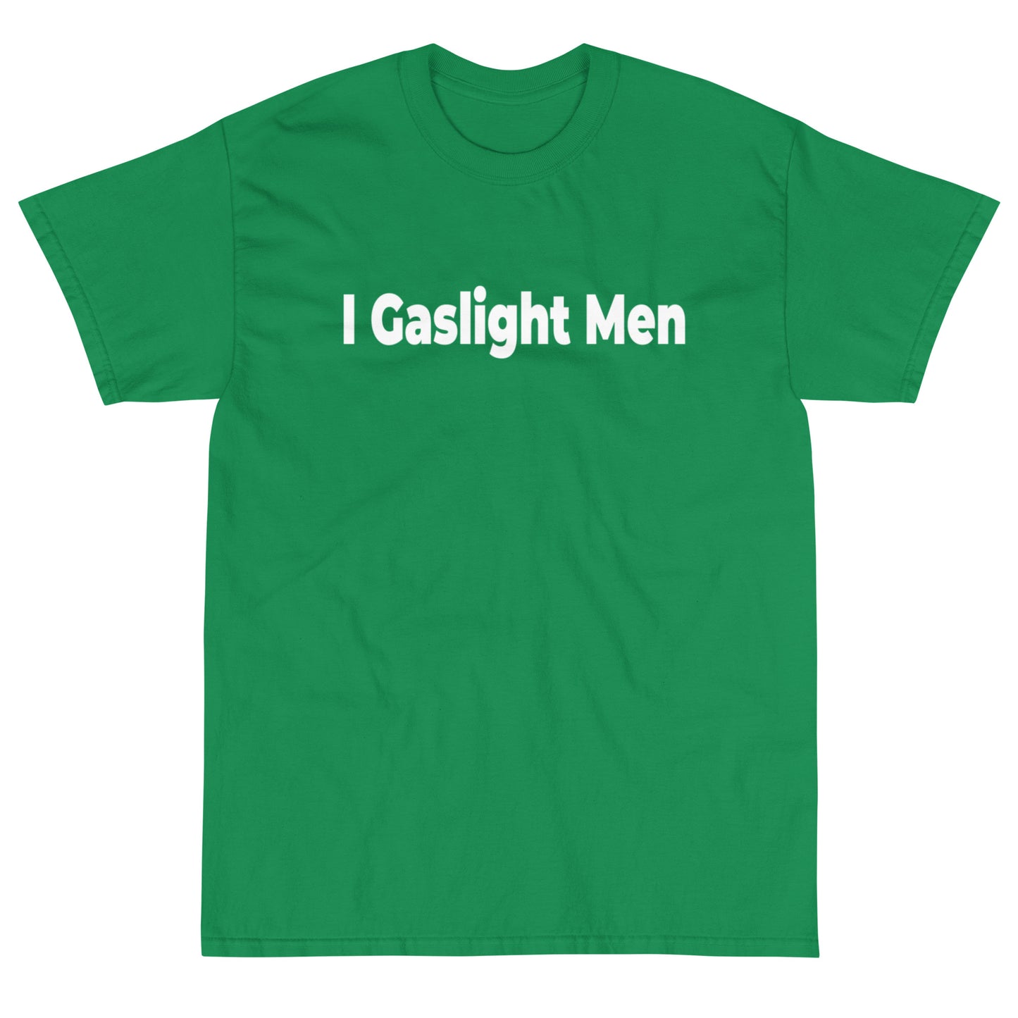 Gaslight Men WHITE TEXT Short Sleeve T-Shirt