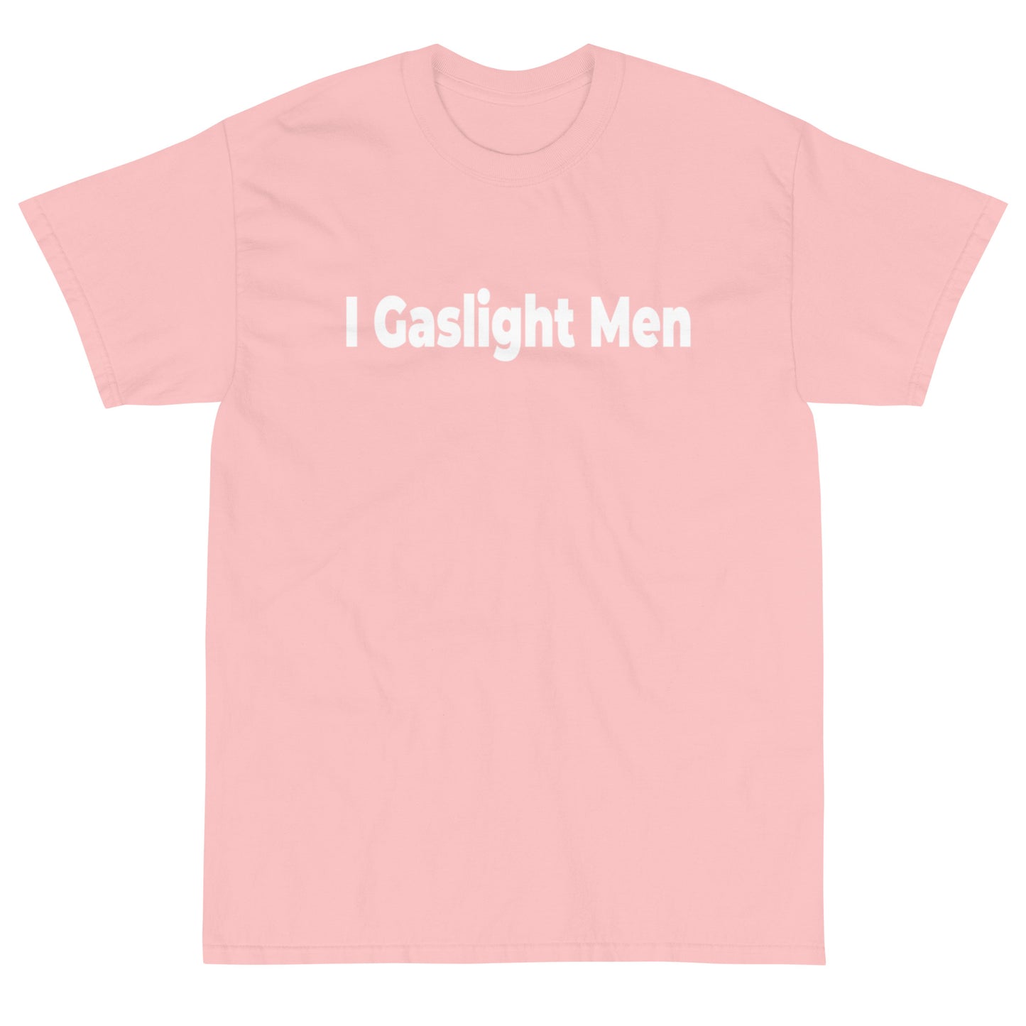 Gaslight Men WHITE TEXT Short Sleeve T-Shirt