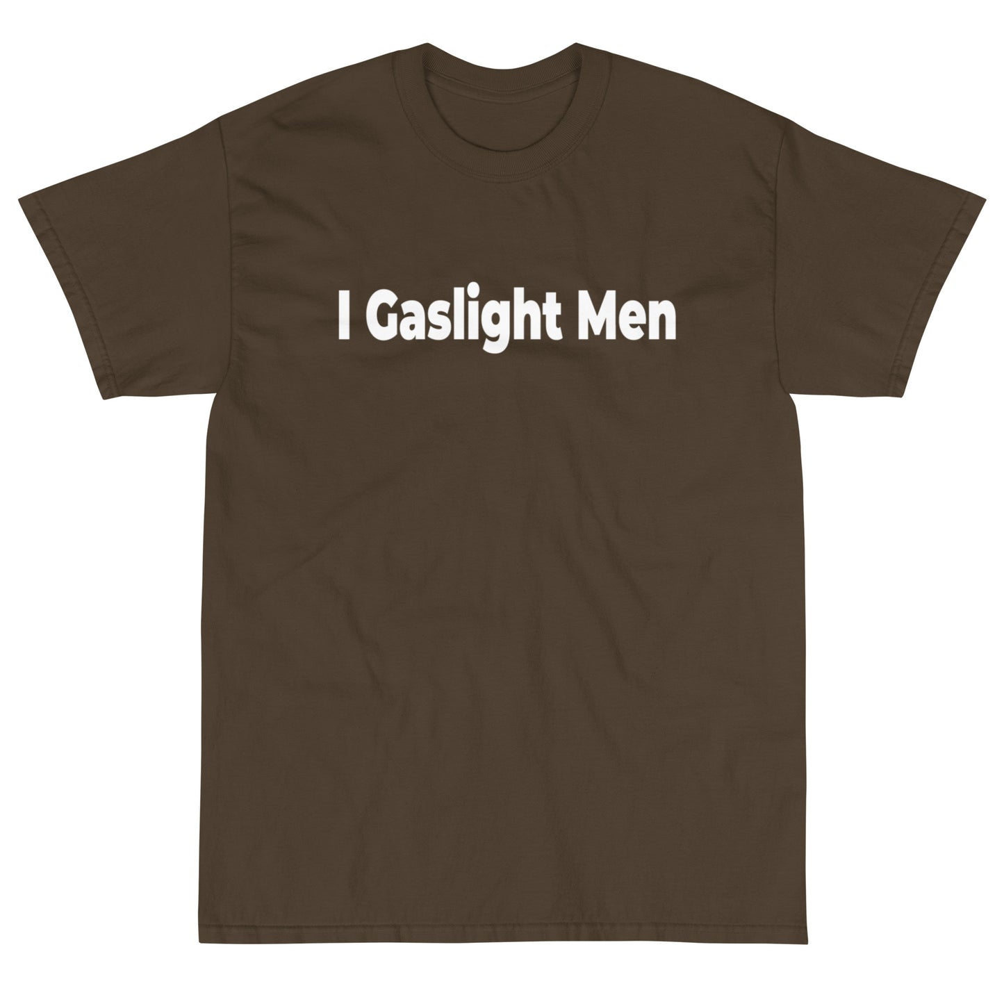 Gaslight Men WHITE TEXT Short Sleeve T-Shirt