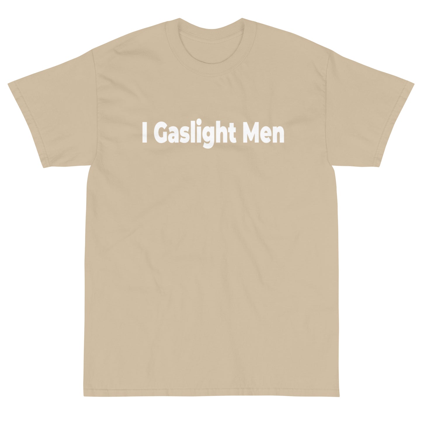 Gaslight Men WHITE TEXT Short Sleeve T-Shirt