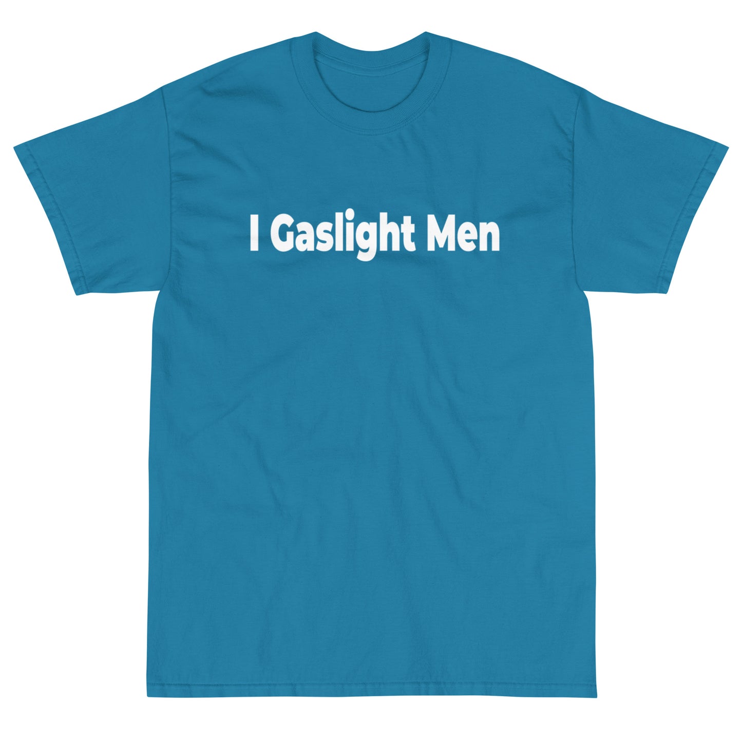 Gaslight Men WHITE TEXT Short Sleeve T-Shirt