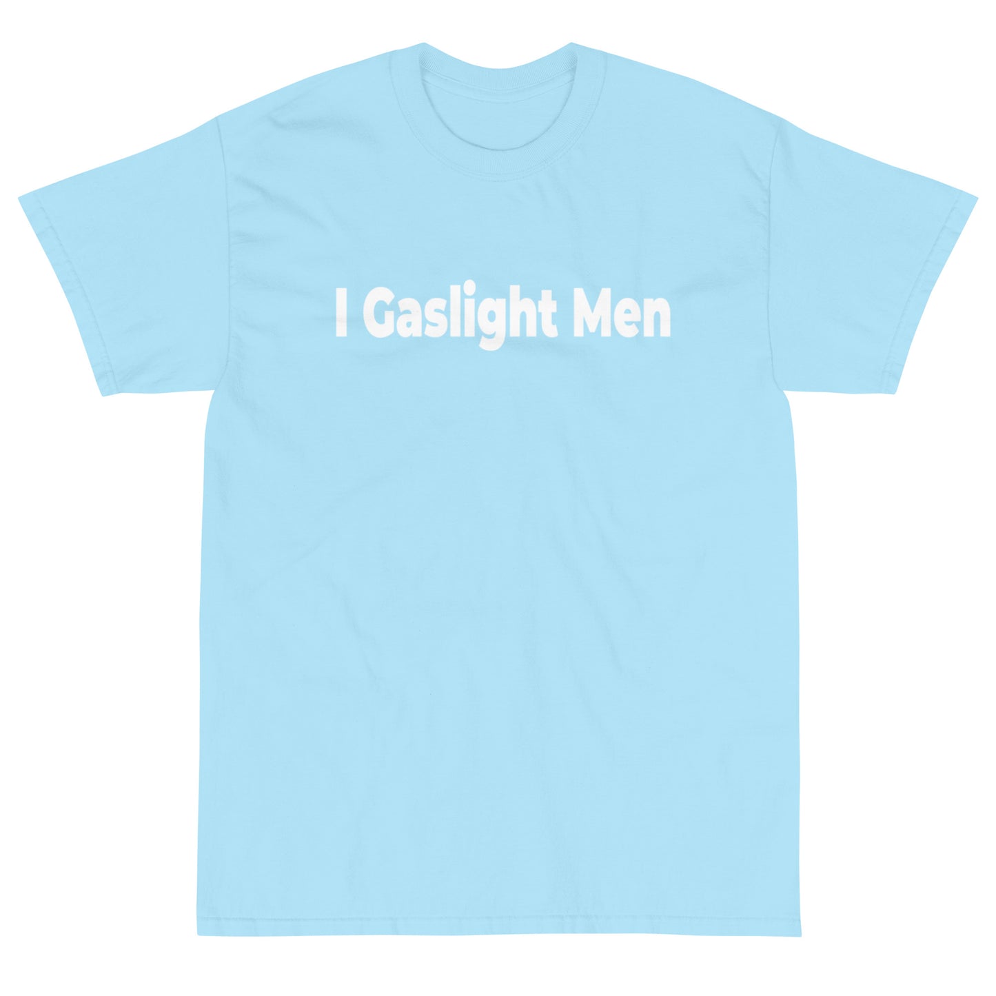 Gaslight Men WHITE TEXT Short Sleeve T-Shirt