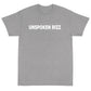 Unspoken Short Sleeve T-Shirt ( White Text )