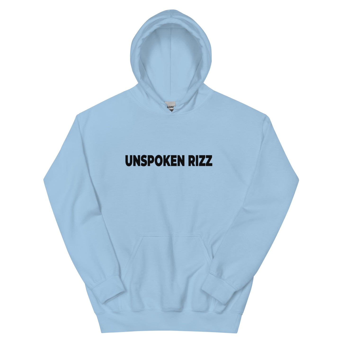 Unspoken Rizz Unisex Hoodie ( black text )