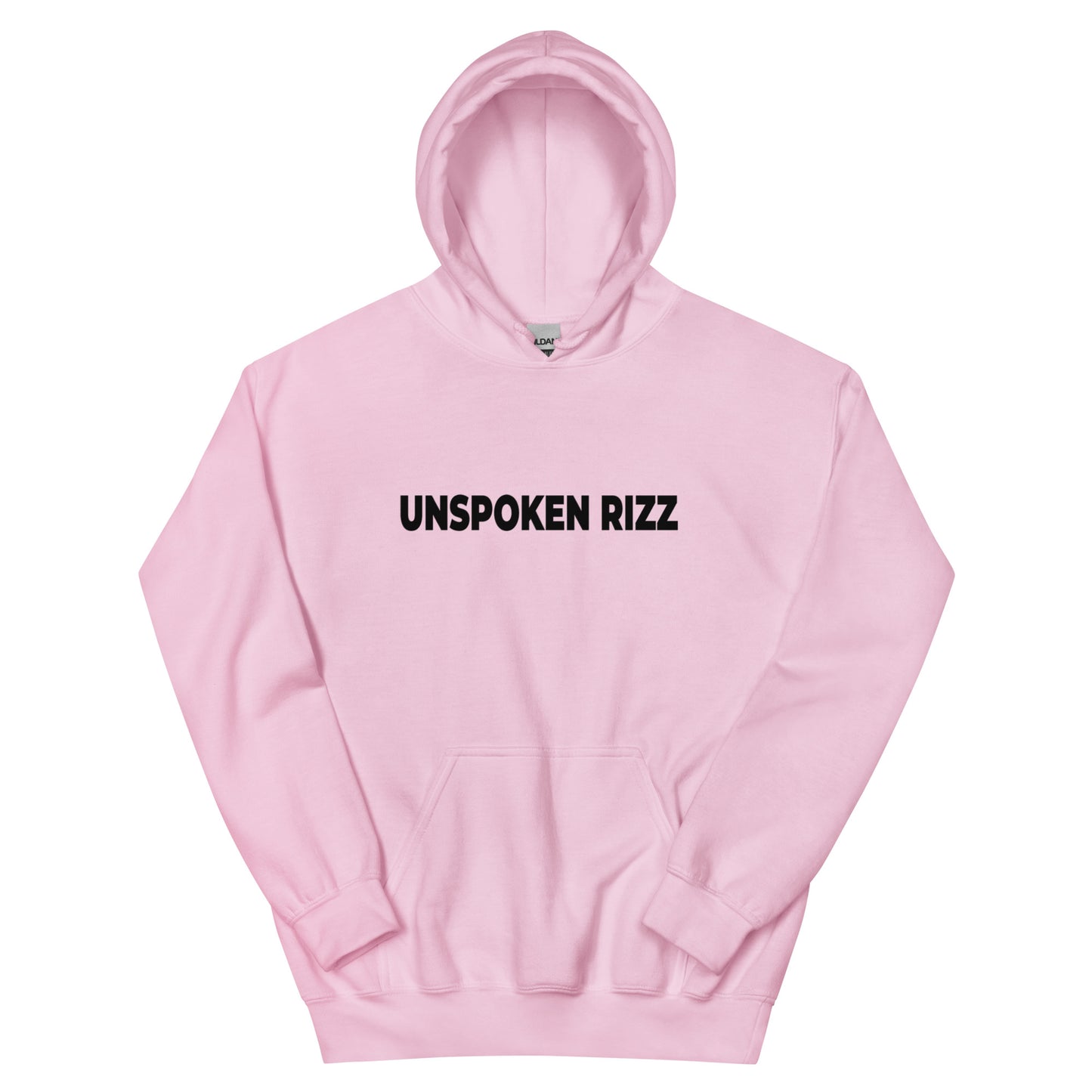 Unspoken Rizz Unisex Hoodie ( black text )