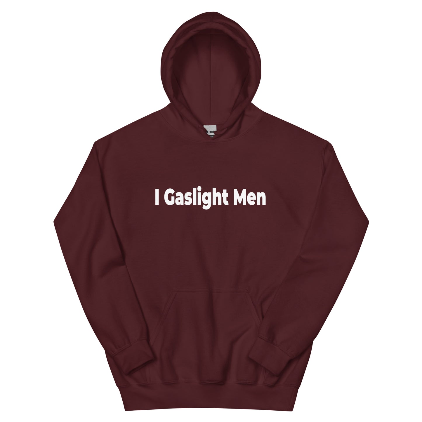 GASLIGHT MEN  white text Unisex Hoodie